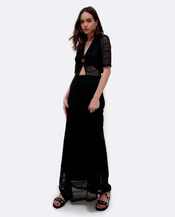 Cuplé VESTIDO ESCOTE ARO PUNTO NEGRO