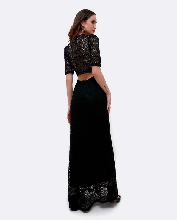 Cuplé VESTIDO ESCOTE ARO PUNTO NEGRO Grandes ahorros