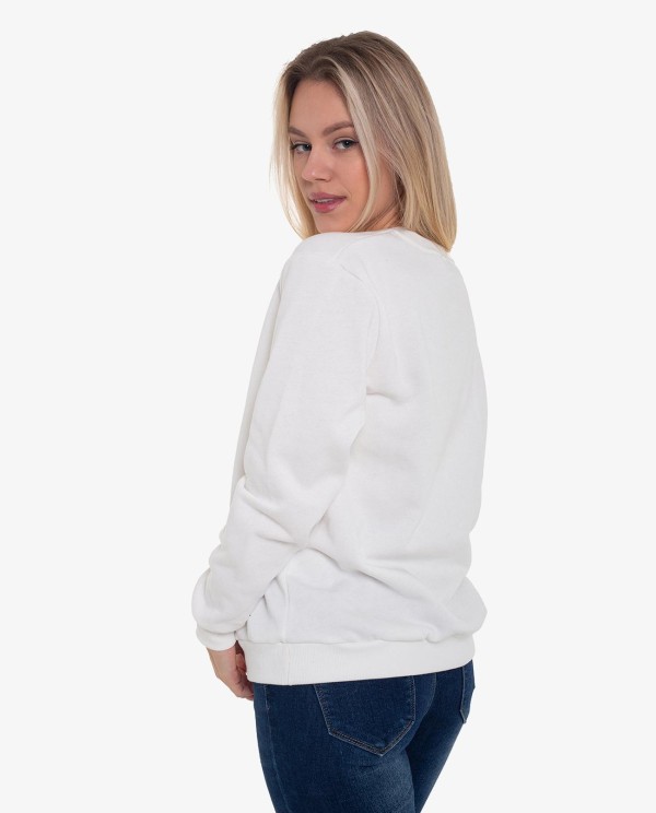 Cuplé SUDADERA BLANCA EN ALGODON CON LOGO CUPLE JEANS Venta caliente