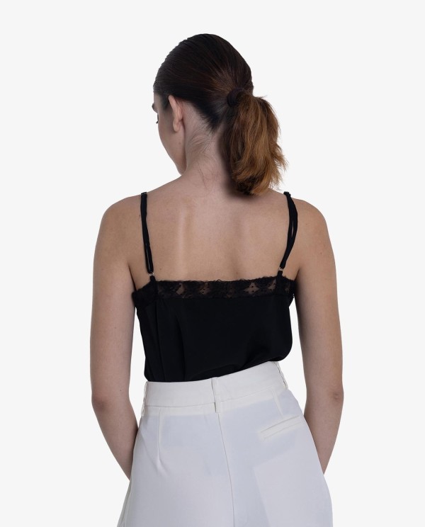 Cuplé TOP LENCERO NEGRO CON DETALLES DE ENCAJE Ofertas de temporada