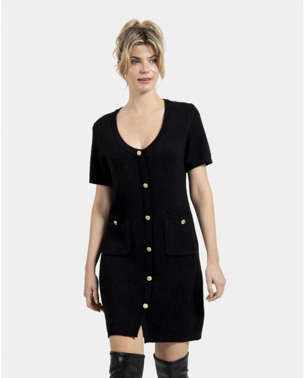 Cuplé VESTIDO BOTONES PUNTO NEGRO