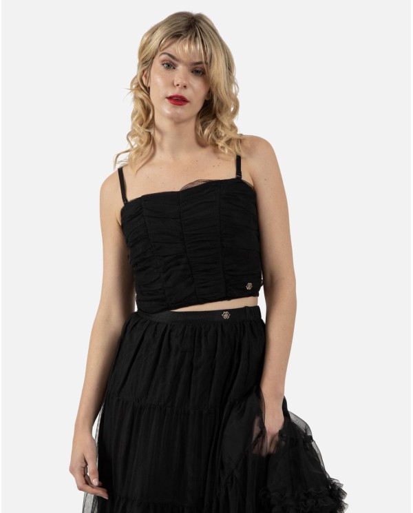 Cuplé FALDA MIDI TUL TUL NEGRO Rebajas de fábrica