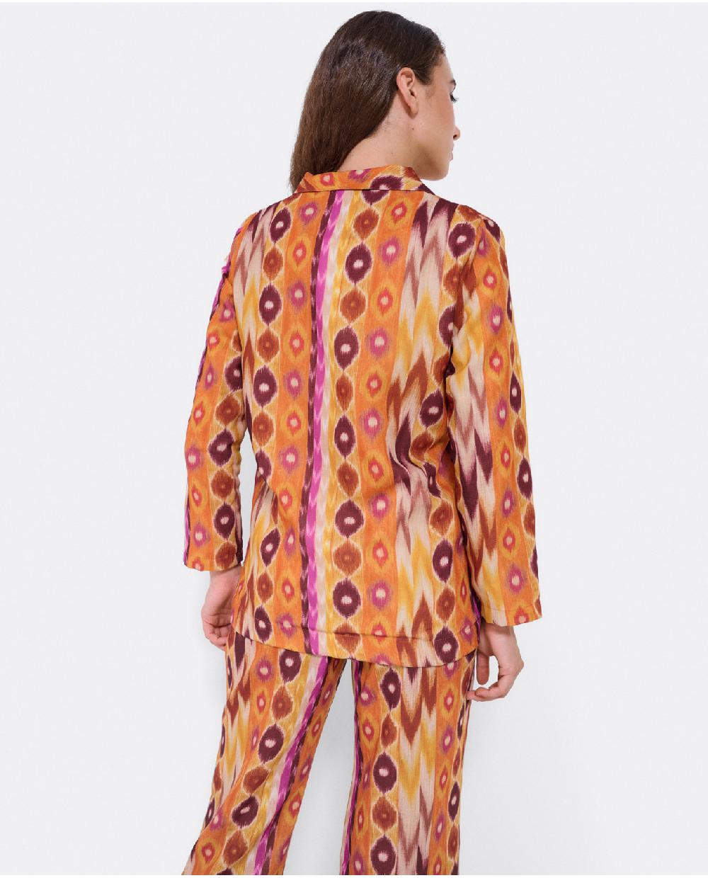 Cuplé CHAQUETA CRUZADA TEJIDO ESTAMPADO ÉTNICO