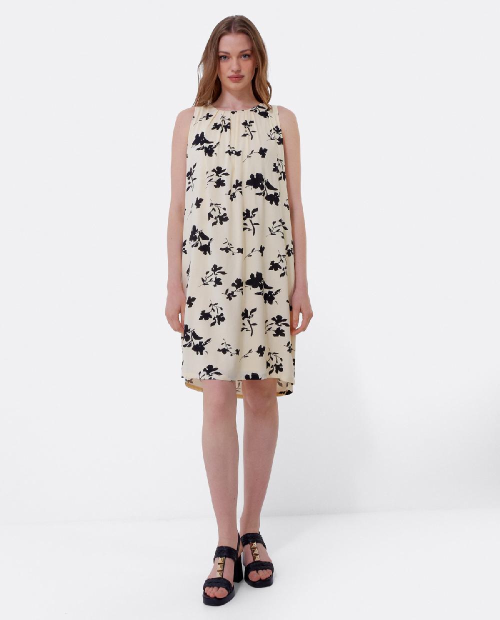 Cuplé MINI VESTIDO ESCOTE PLIEGUES VISCOSA ESTAMPADO FLO