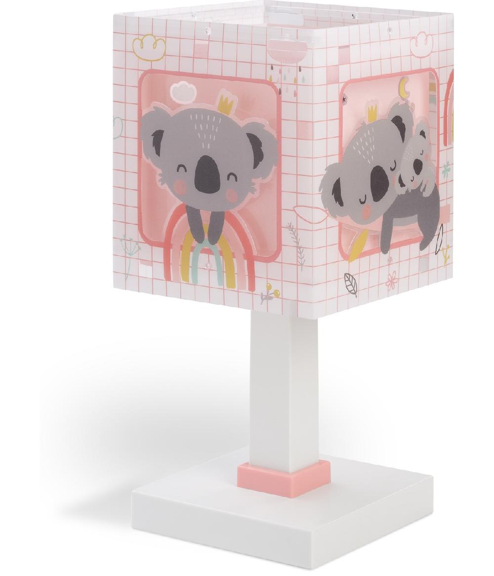 Dansi Lámpara de mesita infantil Koala rosa