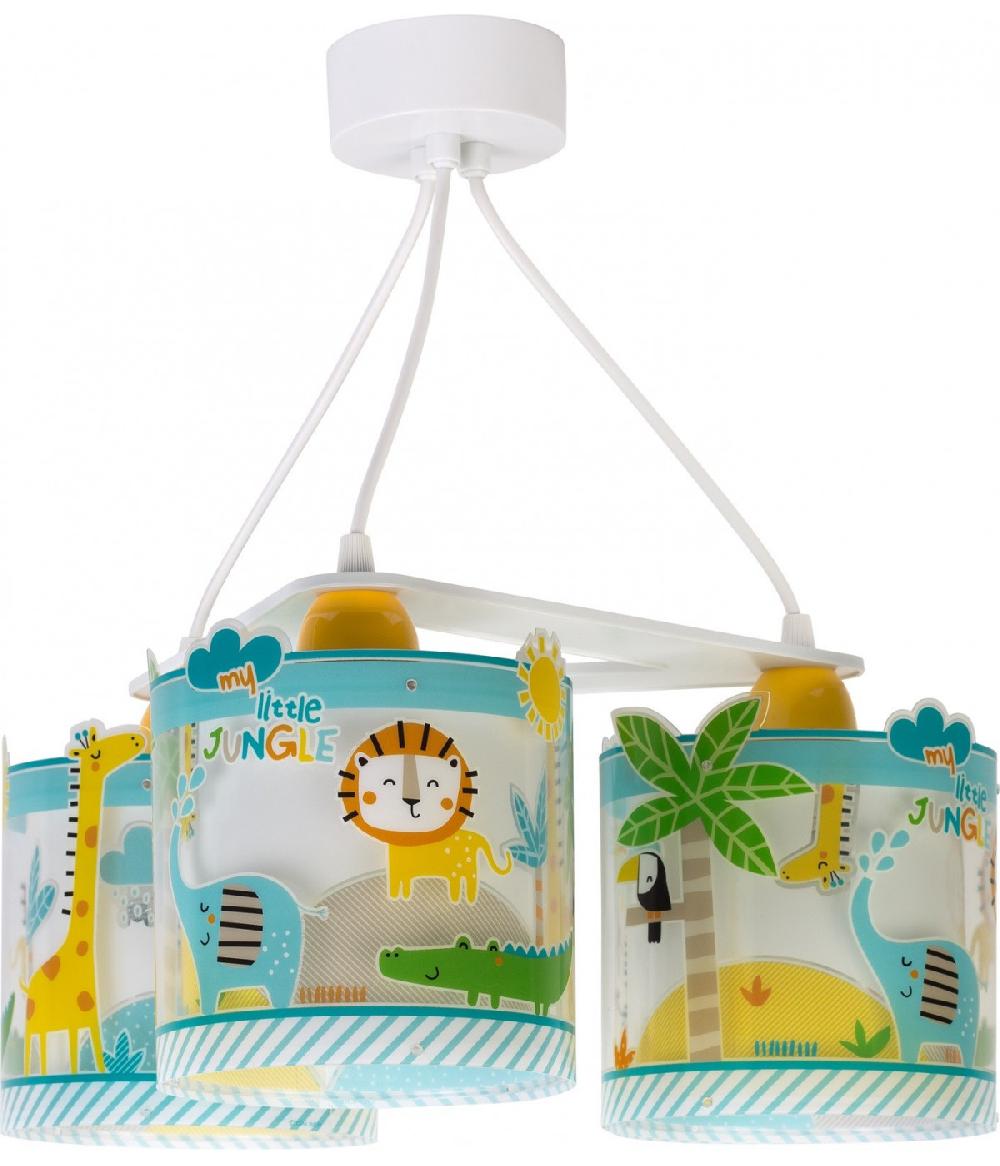 Dansi Lámpara de techo 3 luces infantil My Little Jungle Animeles Jungla