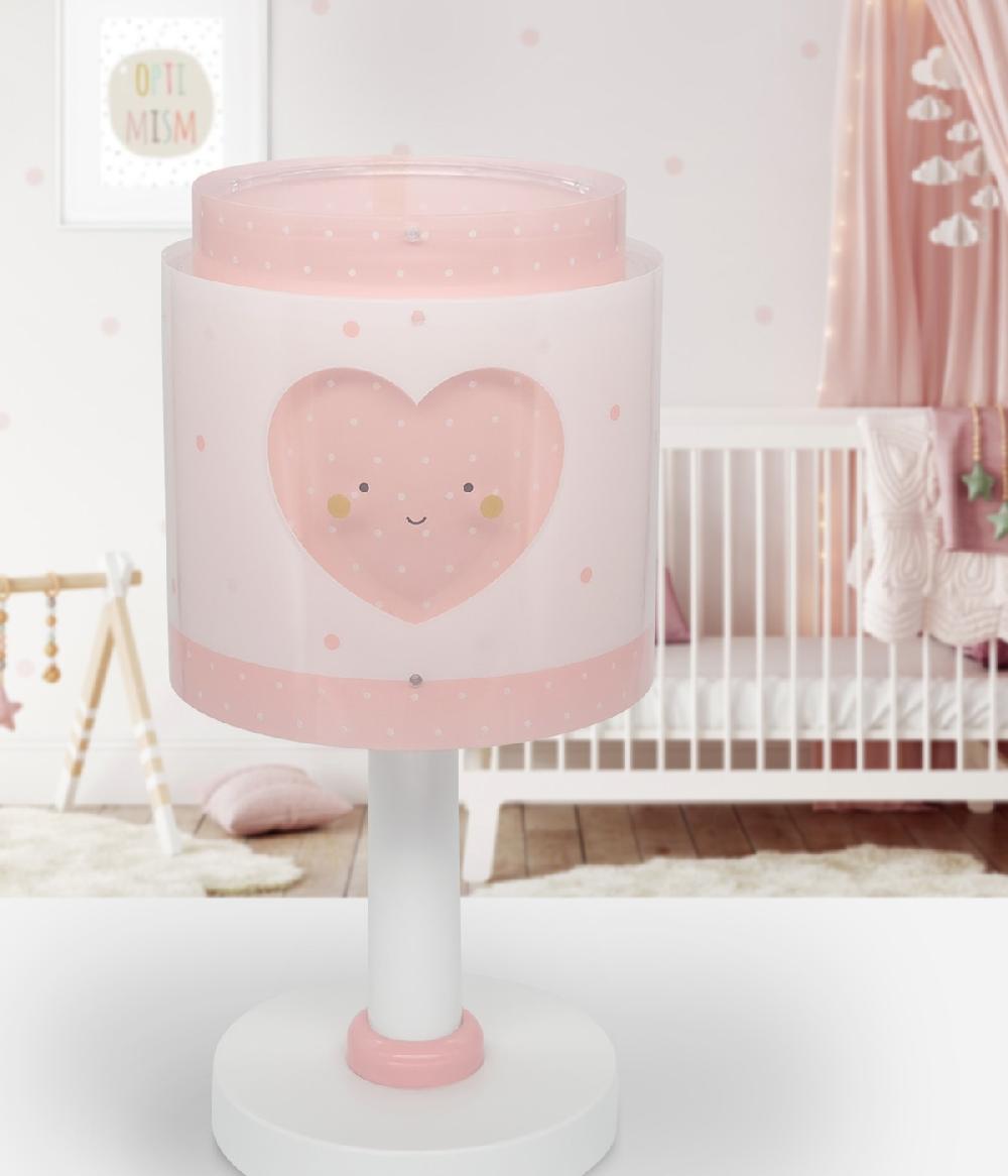 Dansi Lámpara de mesa infantil Baby Dreams Corazón rosa