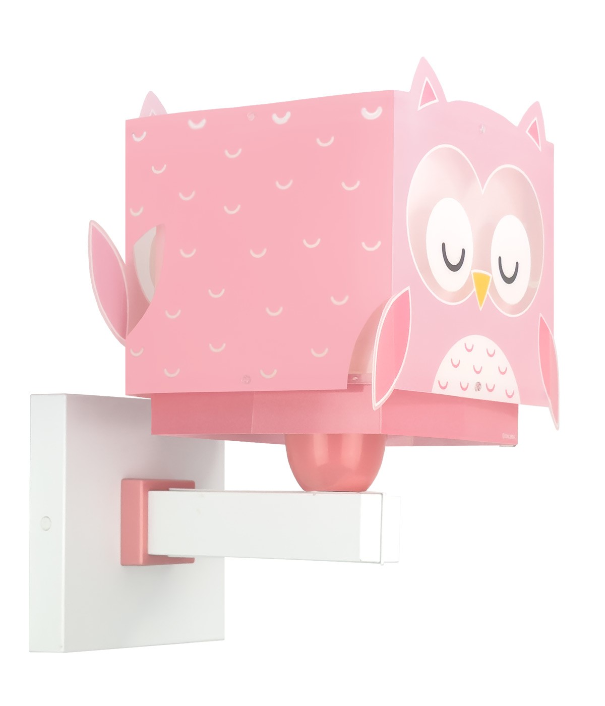 Dansi Aplique de pared infantil Little Pink Owl Búho Rosa Descuento