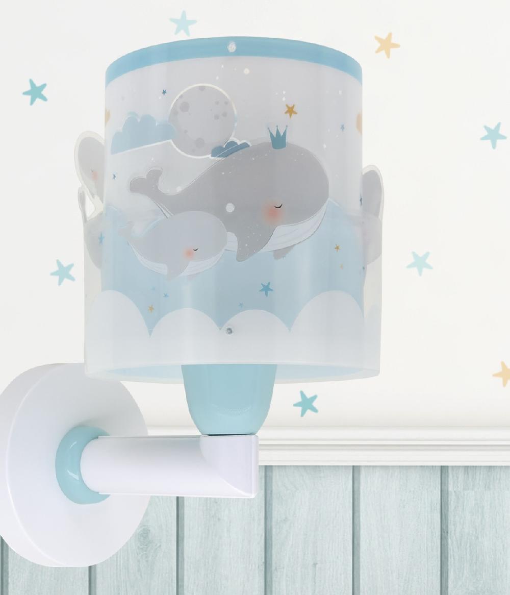 Dansi Aplique de pared infantil Whale Dreams Ballenas azul Últimos 2 días