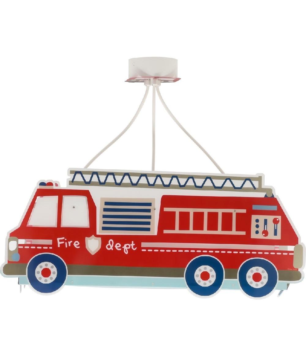 Dansi Lámpara de techo Infantil Fire Truck Camión Bomberos Última moda