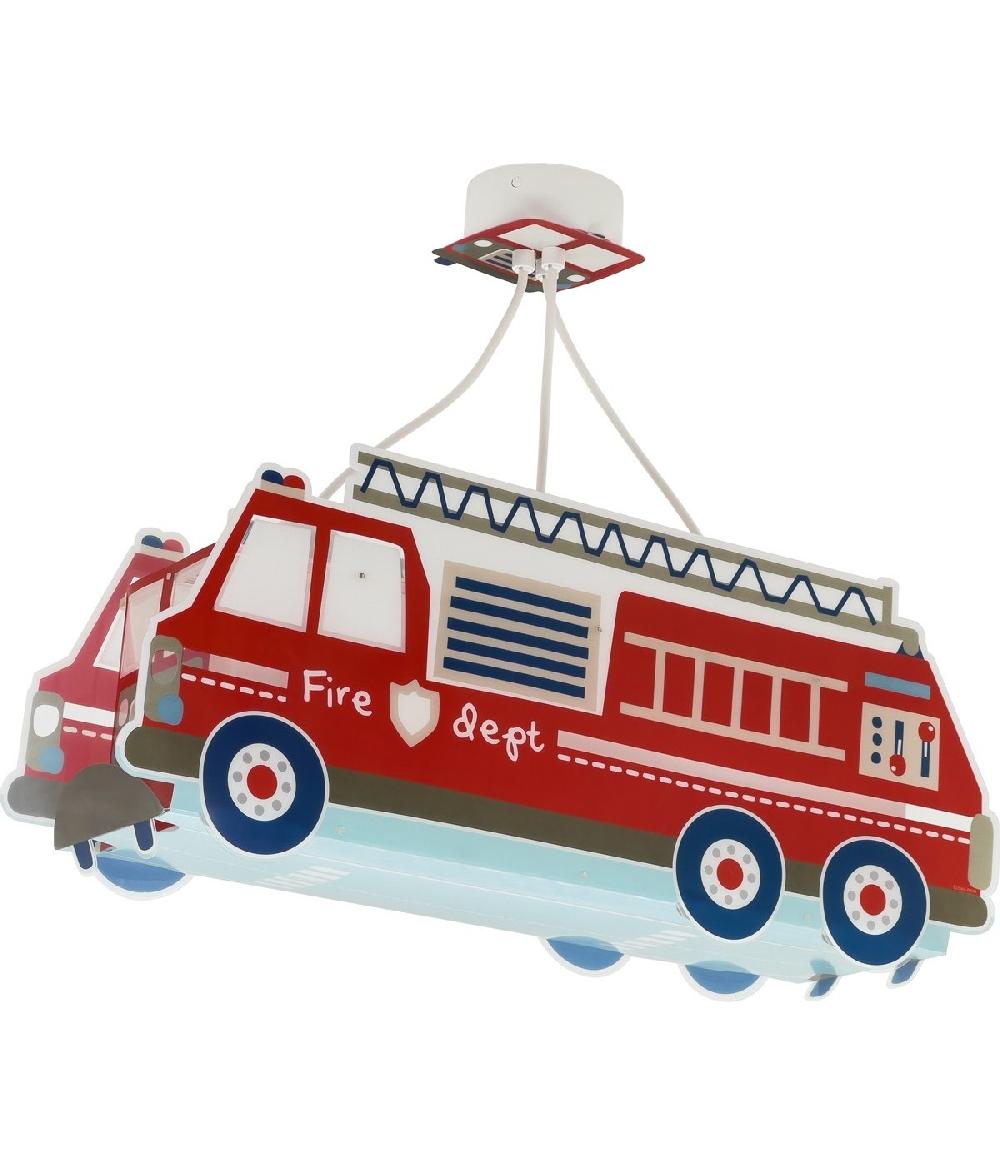 Dansi Lámpara de techo Infantil Fire Truck Camión Bomberos Última moda