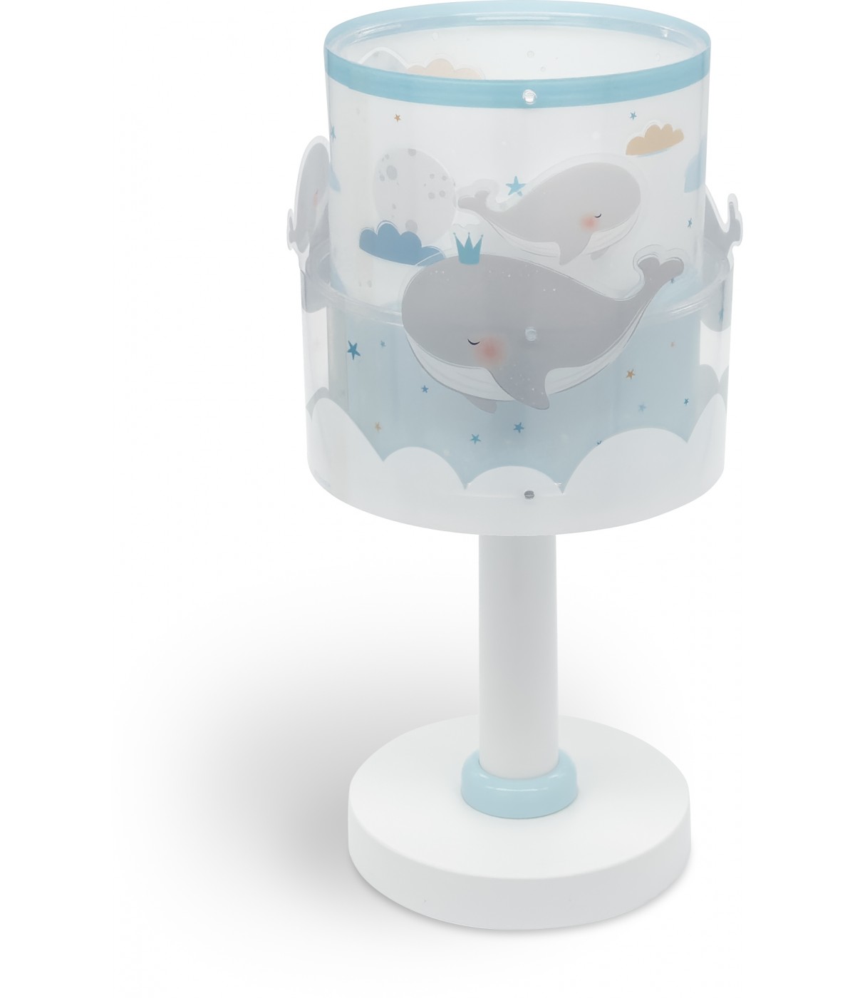 Dansi Lámpara de mesa infantil Whale Dreams Ballenas azul Precio de fábrica