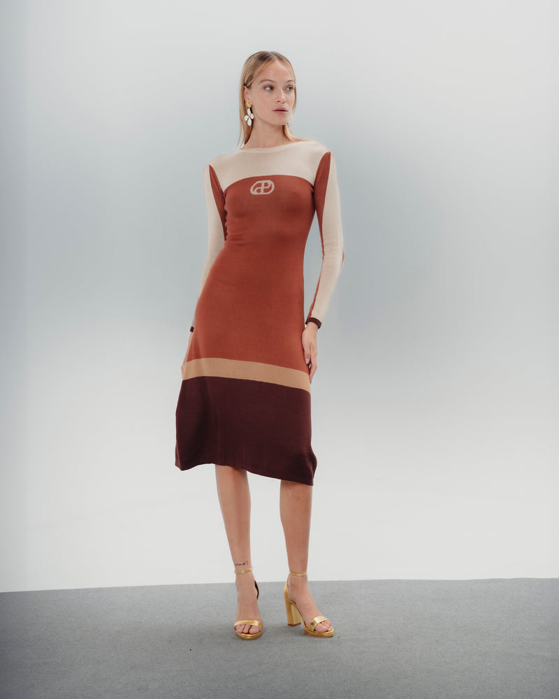 Dolores promesas Vestido Midi Color Block Jimena Descuentos del mes