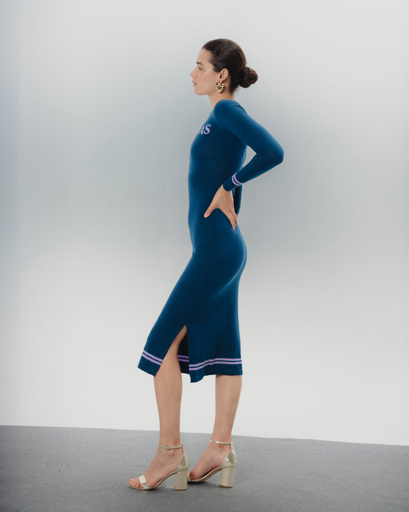 Dolores promesas Vestido Midi Azul Promesas Marta Ofertas especiales