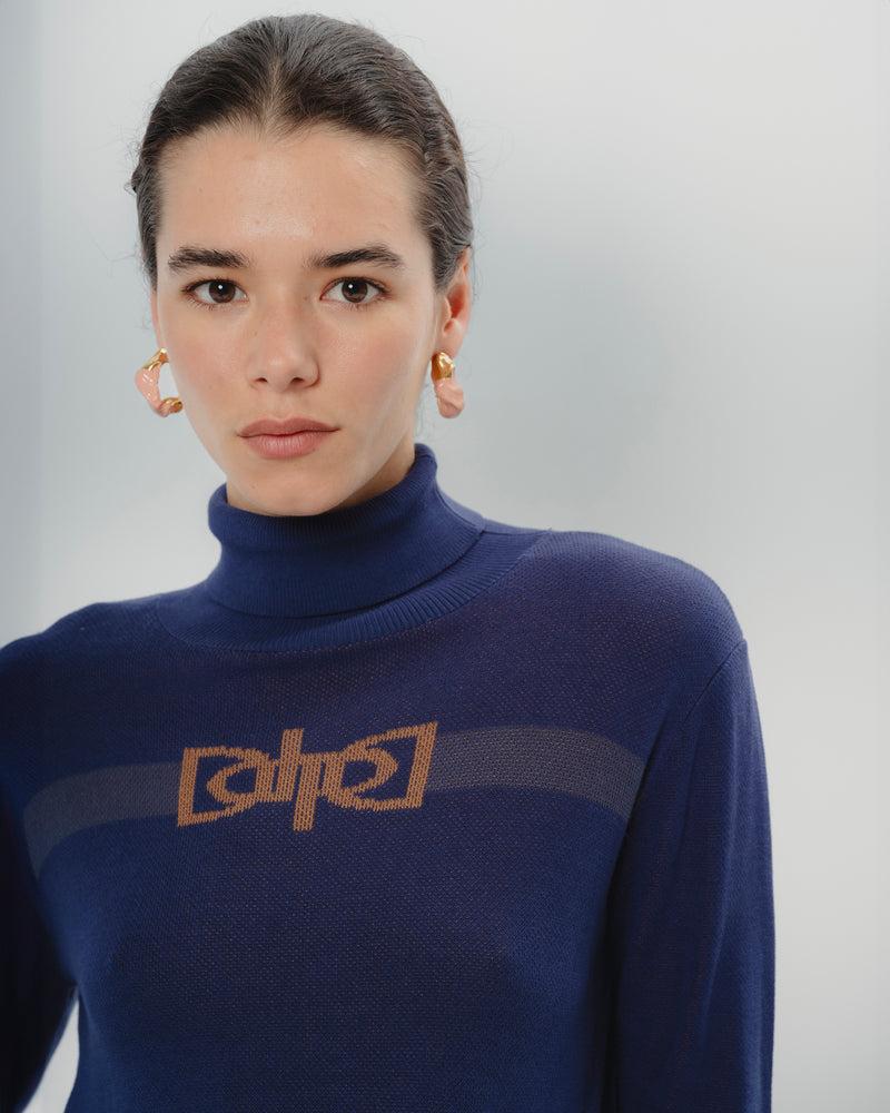 Dolores promesas Jersey Punto Azul Cuello Alto Carla Precio ultrabajo