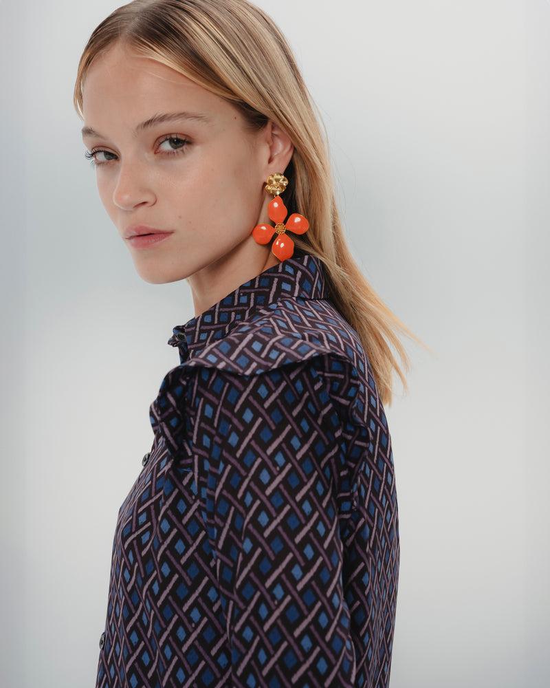 Dolores promesas Vestido Elena Estampado Geométrico Venta caliente