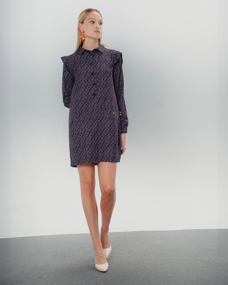 Dolores promesas Vestido Elena Estampado Geométrico Venta caliente