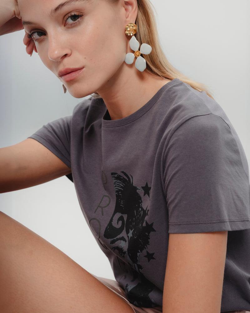 Dolores promesas Camiseta Gris Ilustrada Promesas Liquidación