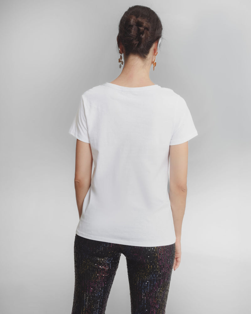 Dolores promesas Camiseta Blanca Ilustrada Promesas Envío gratis