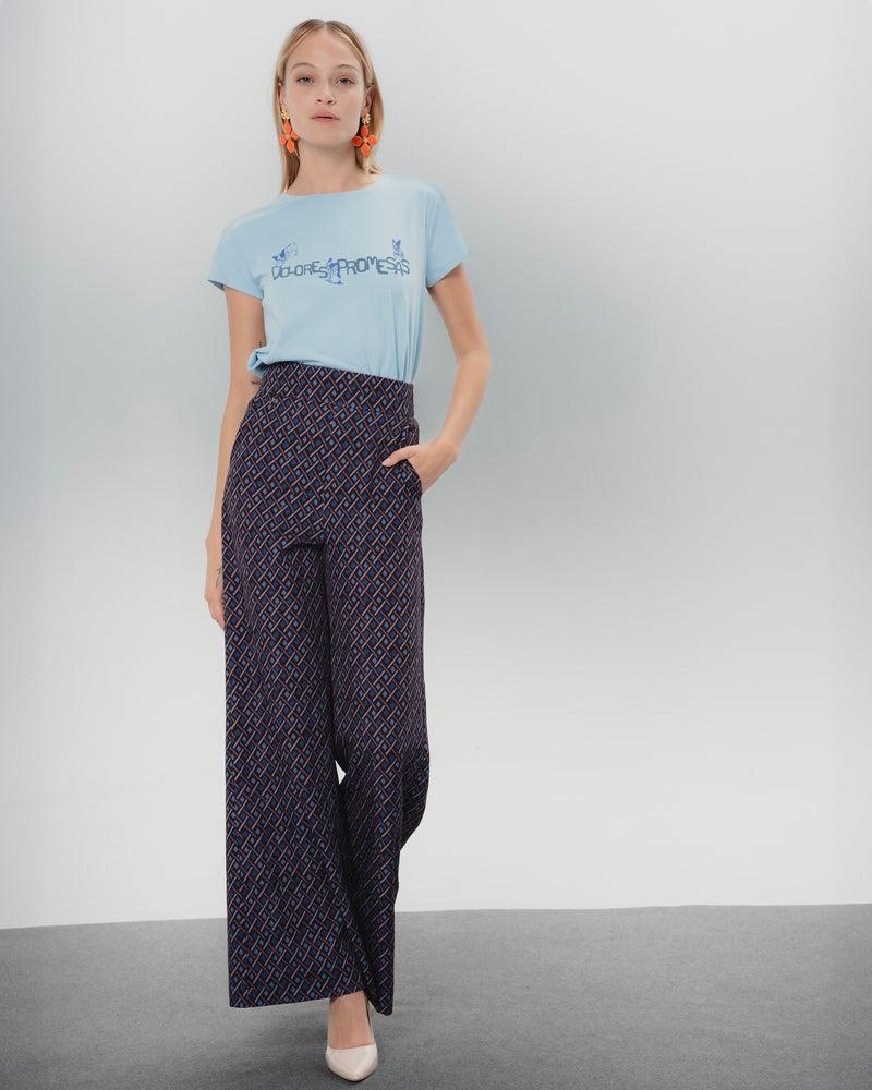 Dolores promesas Camiseta Dolores y Tula Azul Casual Envío gratis