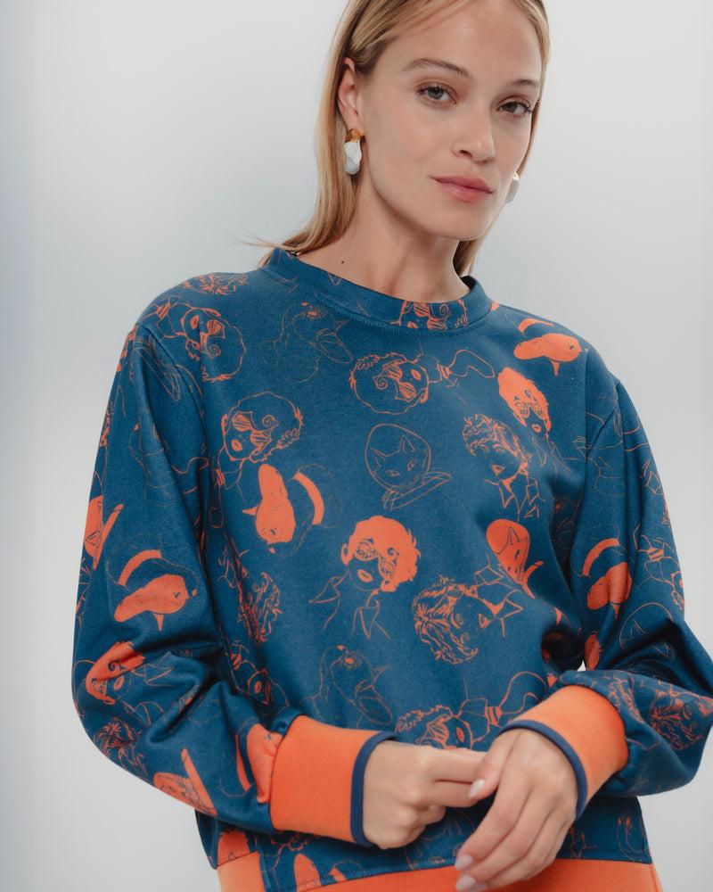 Dolores promesas Sudadera Marina Azul Naranja Solo queda un día