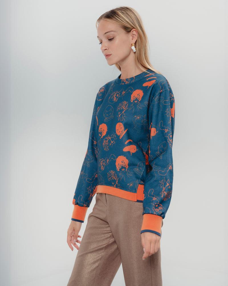 Dolores promesas Sudadera Marina Azul Naranja Solo queda un día