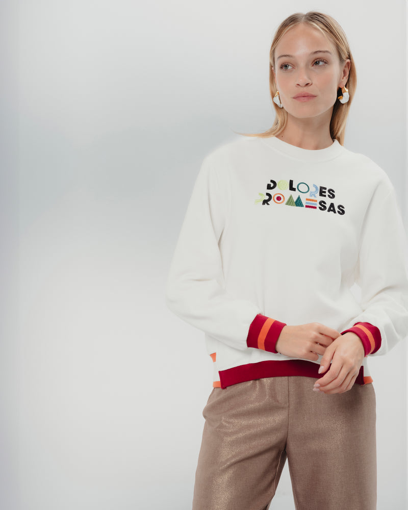Dolores promesas Sudadera Blanca Diana Multicolor Gran oferta
