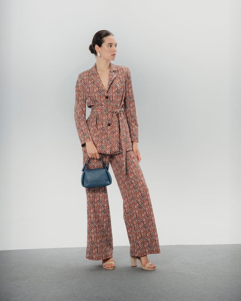 Dolores promesas Blazer estampado geométrico Manuela Mejor oferta