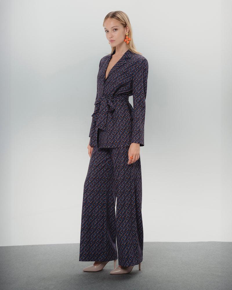 Dolores promesas Blazer estampada Elena azul Rebajas online