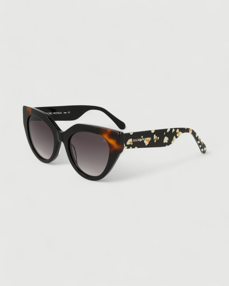 Dolores promesas Gafa con tendencia a cat eye negra habana y estampado