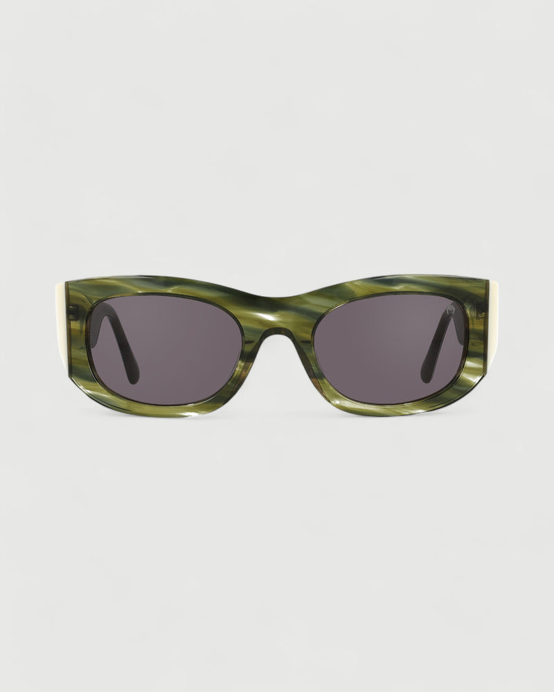 Dolores promesas Gafa rectangular verde jaspeado beige y estampado Devoluciones gratuitas