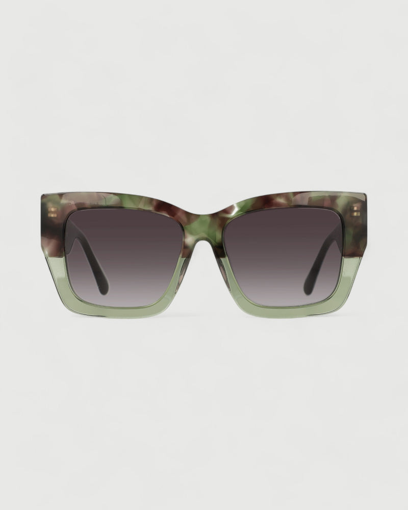 Dolores promesas Gafa con tendencia a cat eye verde jaspeado verde semitransparente y estampado Rebajas