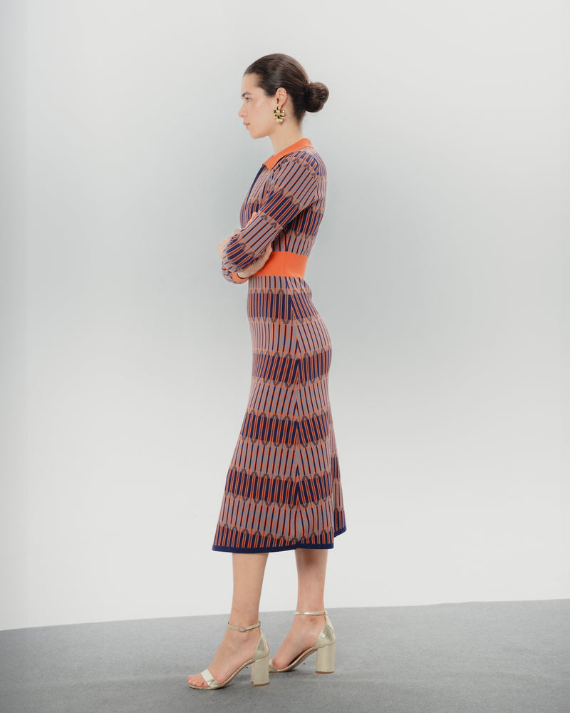 Dolores promesas Vestido Midi Color Block Luna Mejor oferta