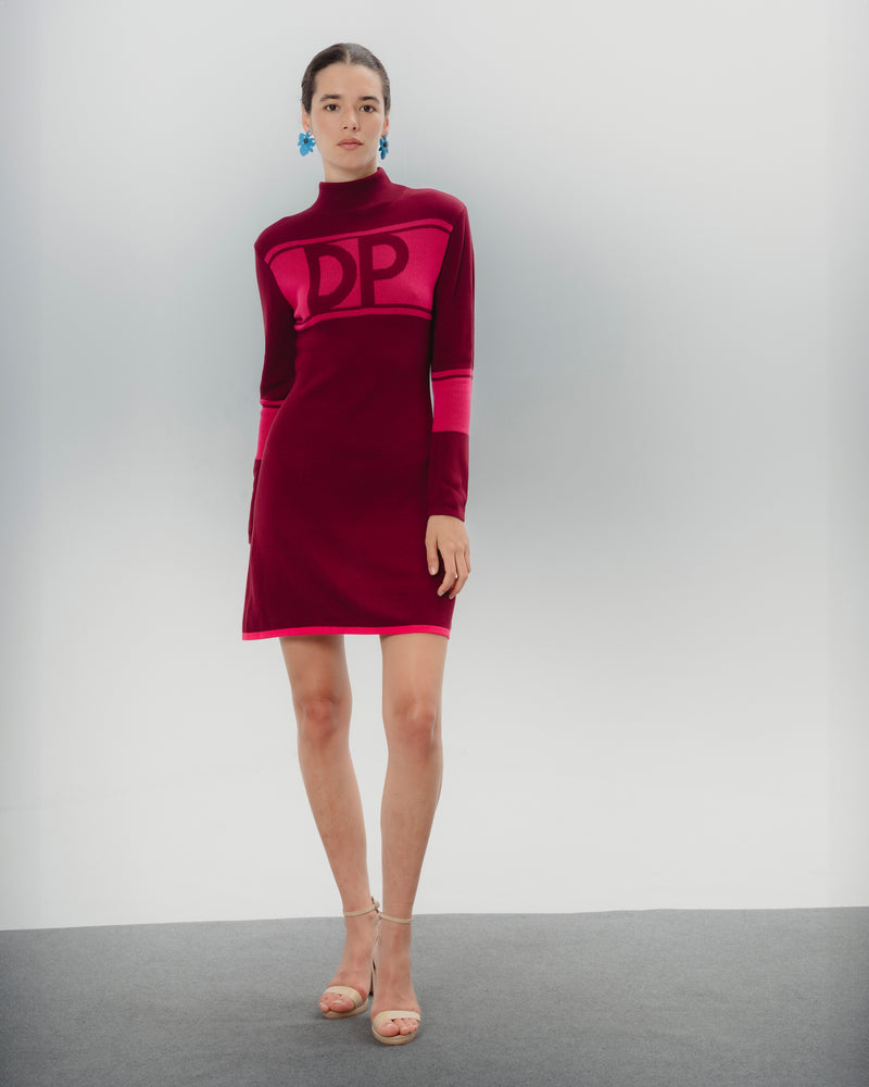 Dolores promesas Vestido Corto Cuello Cisne Fucsia Clara Envío gratis