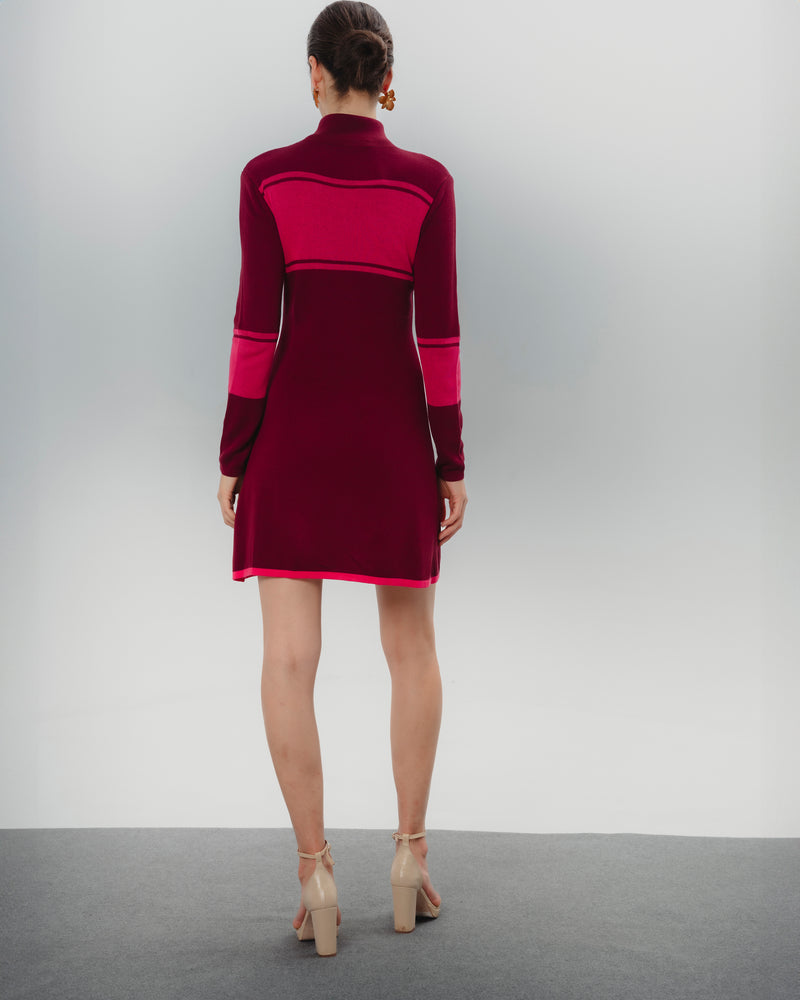 Dolores promesas Vestido Corto Cuello Cisne Fucsia Clara Envío gratis