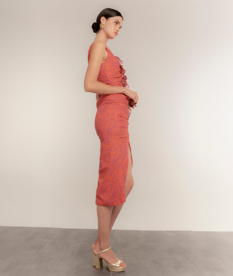 Dolores promesas Vestido Coral Cascade Precio de fábrica