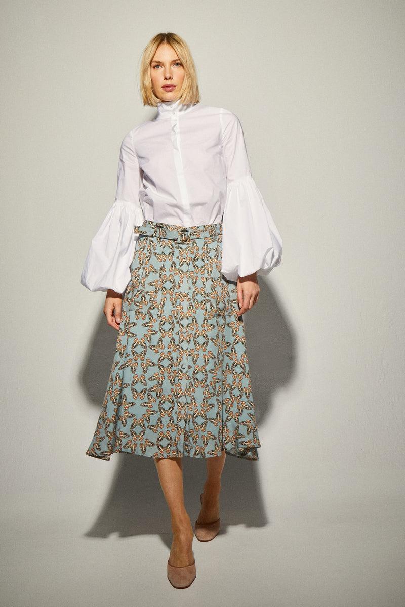 Dolores promesas Falda Midi Estampada Mariposas Rebajas