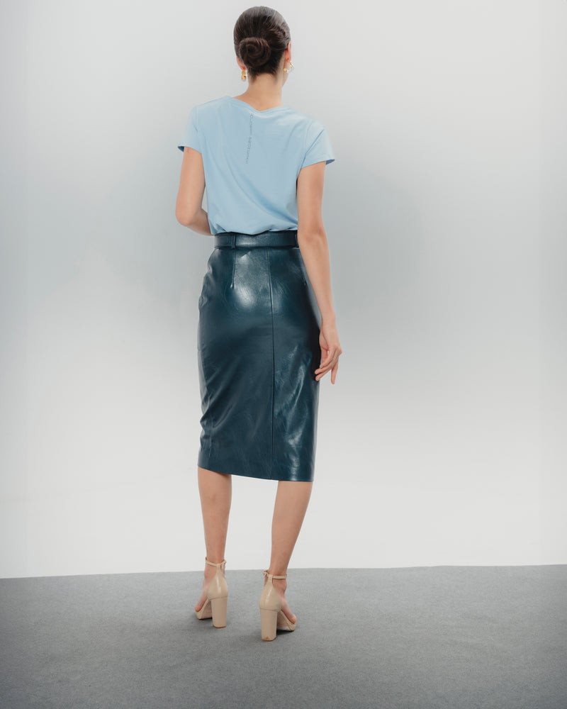 Dolores promesas Falda midi efecto piel Bella Gran oferta