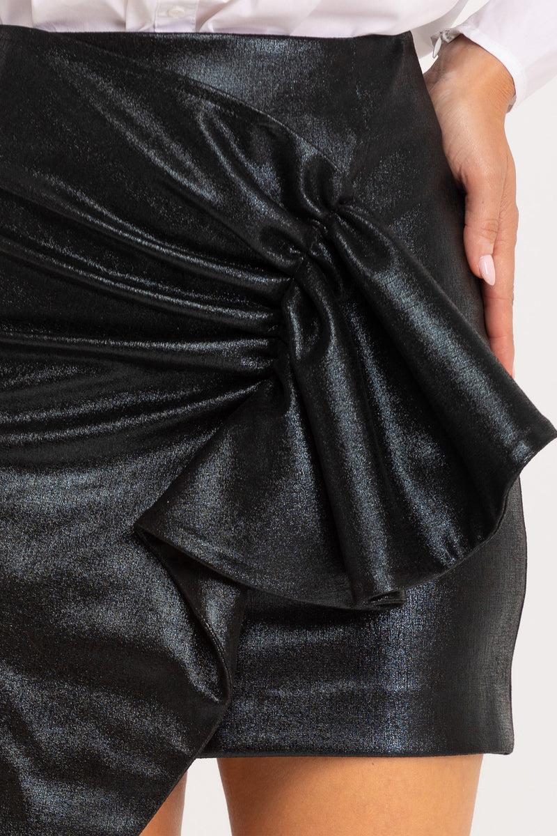 Dolores promesas Falda Drapeada Mini Negro Tienda