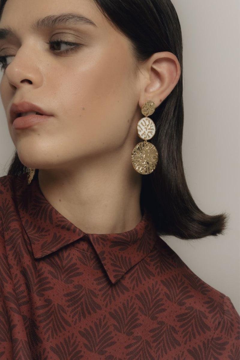 Dolores promesas Pendientes Geiser Blanco En oferta