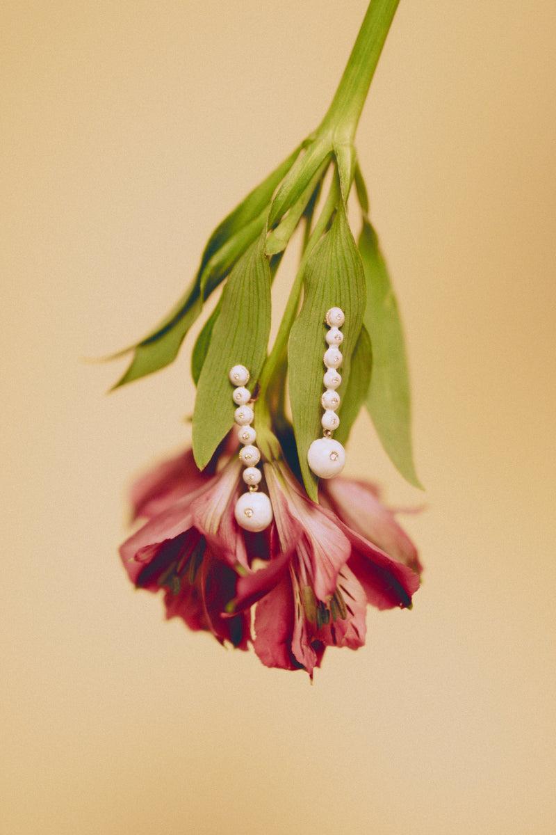 Dolores promesas Pendientes Hibiscus Blanco Descuento por venta flash