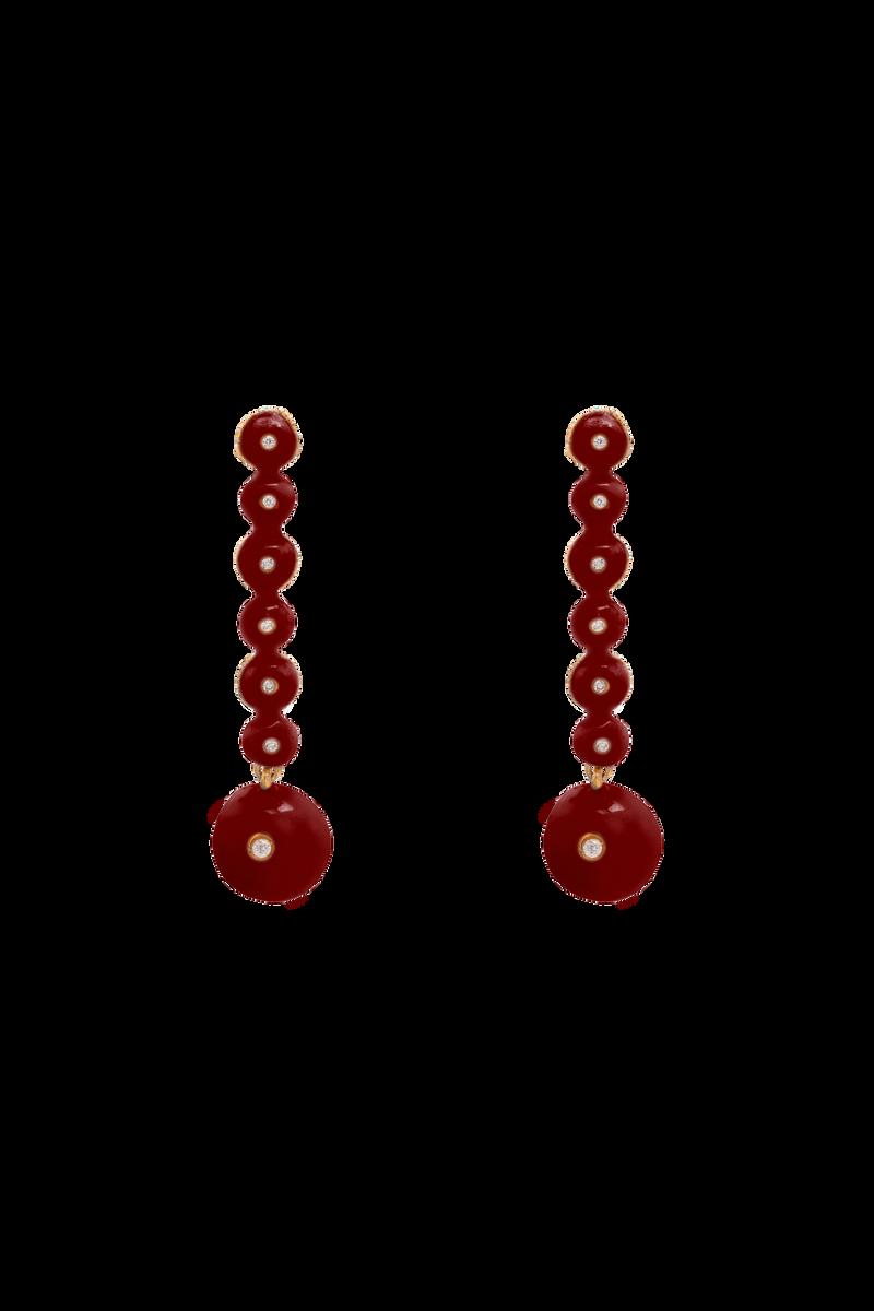 Dolores promesas Pendientes Hibiscus Granate Ofertas especiales