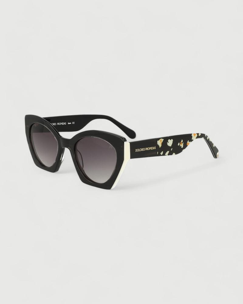 Dolores promesas Gafa con tendencia a mariposa negra beige y estampado