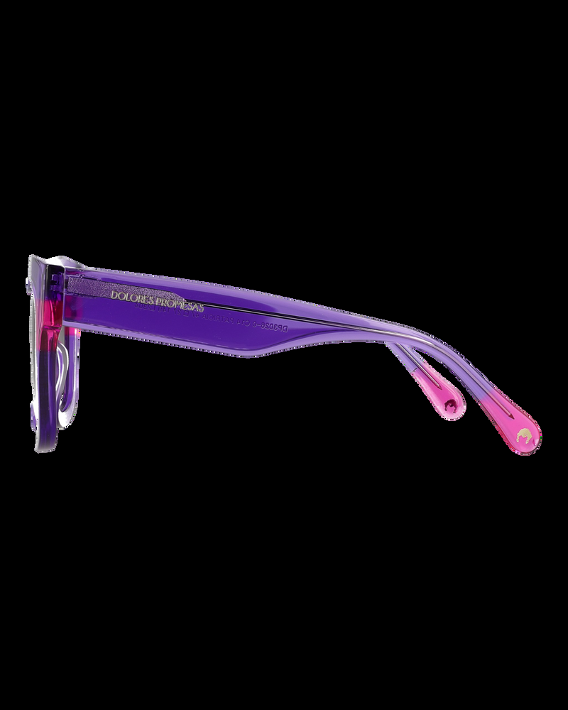 Dolores promesas Gafa con tendencia cuadrada lila y fucsia Ventas relámpago