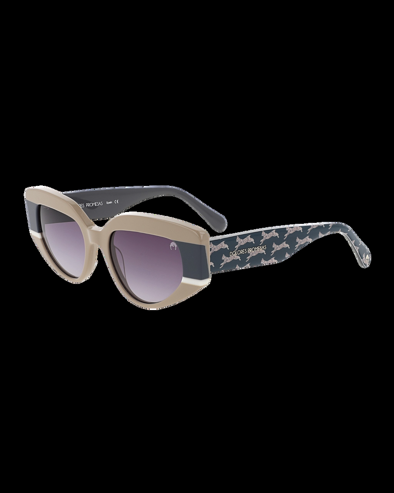 Dolores promesas Gafa con tendencia a cat eye beige blanca y gris Oferta especial
