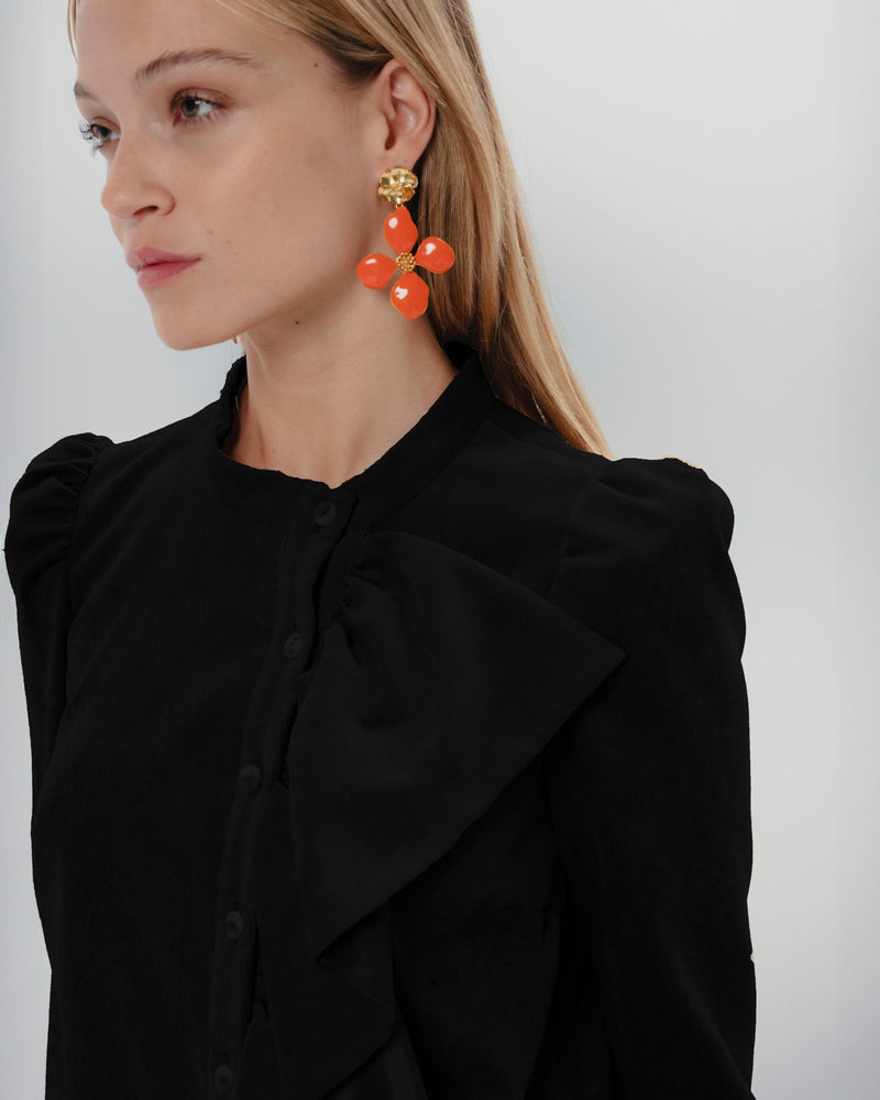 Dolores promesas Vestido corto Filipa volantes negro Liquidación