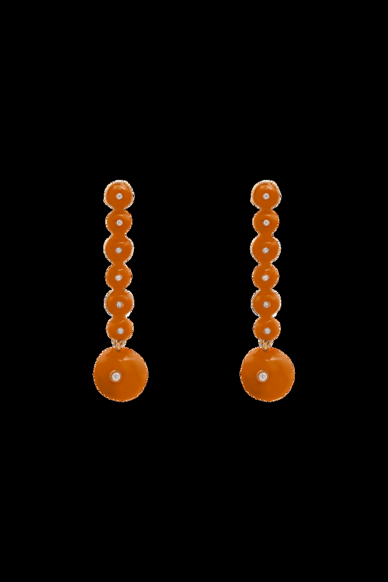 Dolores promesas Pendientes Hibiscus Naranja