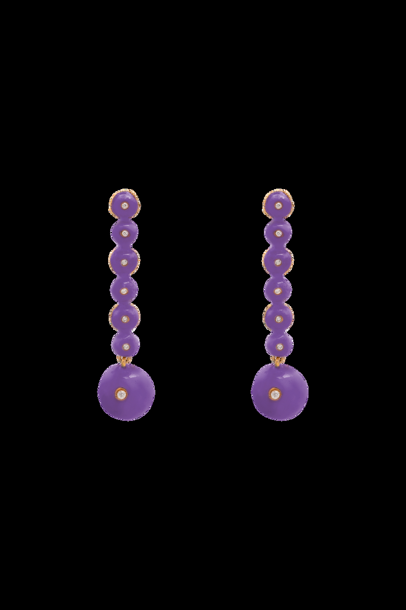 Dolores promesas Pendientes Hibiscus Lila Precios de Black Friday