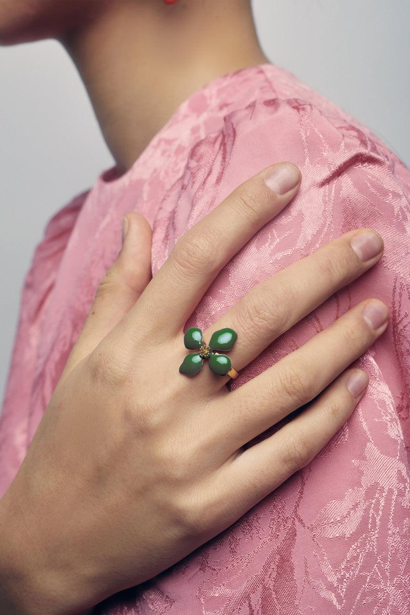 Dolores promesas Anillo Cassia Verde Ofertas especiales