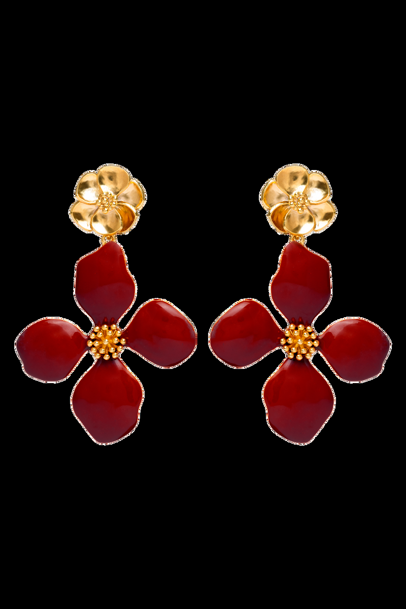 Dolores promesas Pendientes Cassia Granate Precio ultrabajo
